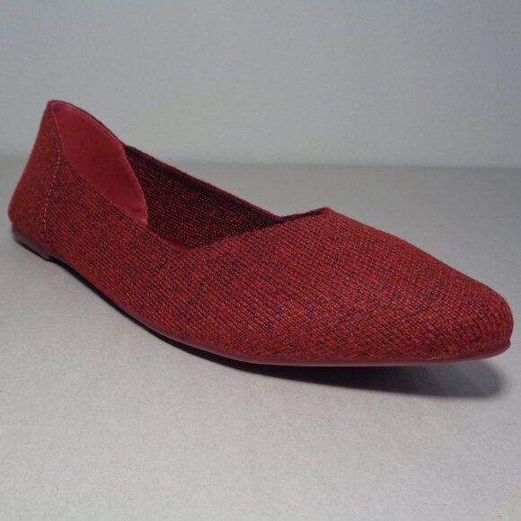Mia Size 6.5 M KERRI Wine Textile Slip On Flats / Loafers New Women's Shoes - Picture 4 of 16